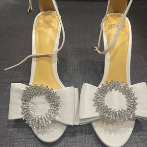 Alexandre Birman Crystal Sandals Maddie Leather Ankle Strap Sandals